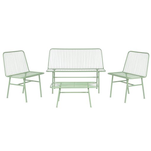 Conjunto de Mesa com 3 Poltronas Menta Metal 115 x 53 x 83 cm