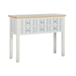 Consola Azul Branco Madeira de paulónia 103 x 35 x 80 cm