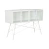 Consola Branco Metal Cristal 120 x 35 x 80 cm