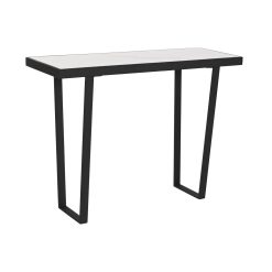 Consola Branco Preto Metal 100 x 35 x 75 cm