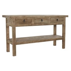 Consola Castanho Natural Madeira Pinheiro 170 x 45 x 90 cm