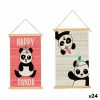 Decoração de Parede Urso Panda 1 x 54 x 33 cm (24 Unidades)