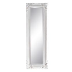 Espelho 46 x 6 x 147 cm Cristal Madeira Branco