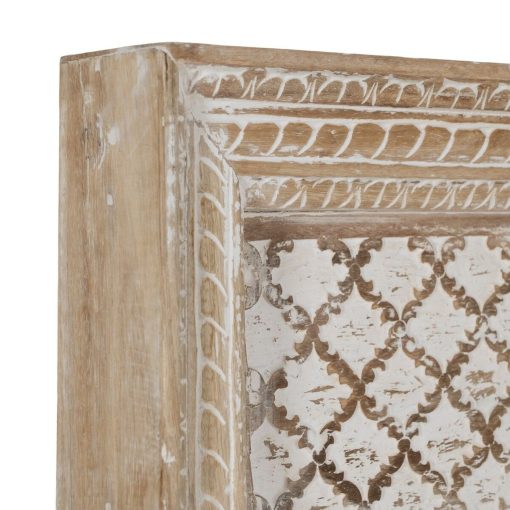 Espelho de Chão Branco Natural Cristal Madeira de mangueira Madeira MDF Vertical 76 x 7 x 176,5 cm - Image 8