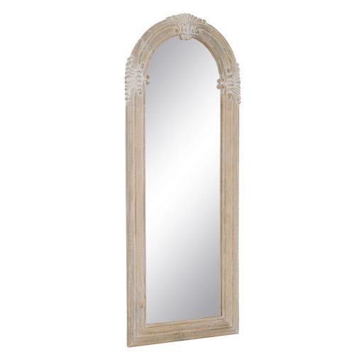 Espelho de Chão Branco Natural Cristal Madeira de mangueira Madeira MDF Vertical 87