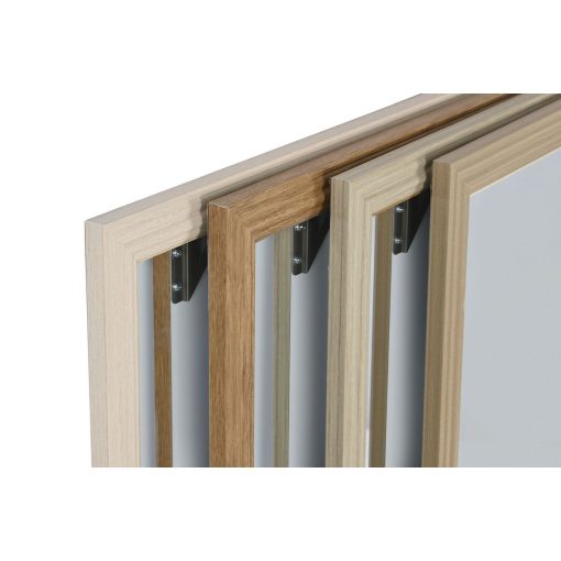 Espelho de parede Branco Castanho Bege Cinzento Cristal poliestireno 66 x 2 x 92 cm (4 Unidades) - Image 2