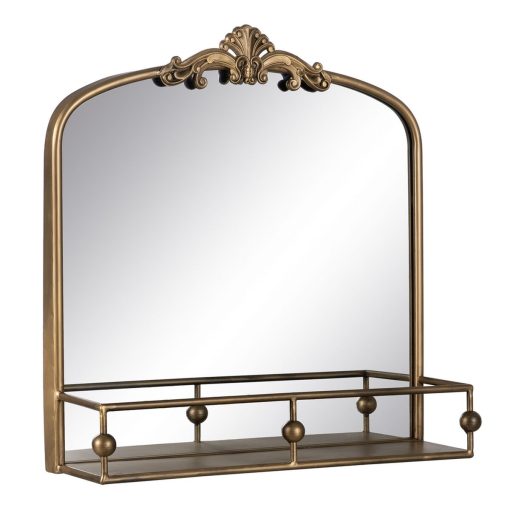 Espelho de parede Dourado Cristal Ferro 54 x 16
