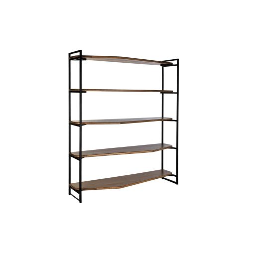 Estantes Preto Natural Metal Madeira de mangueira 150 x 40 x 181 cm