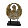 Figura Decorativa 25 x 8 x 33 cm Preto Dourado Buda Oriental