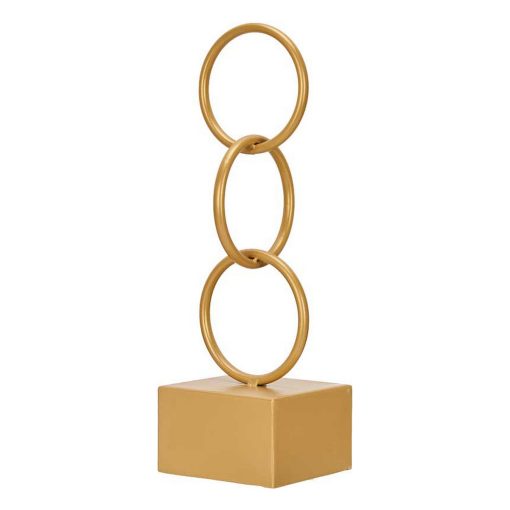 Figura Decorativa Aros Dourado Metal (12