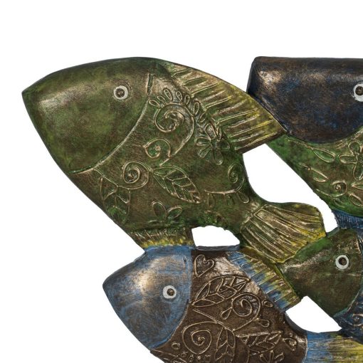 Figura Decorativa Azul Castanho Verde Peixes 60 x 11,5 x 52 cm - Image 5