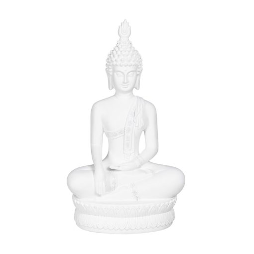 Figura Decorativa Branco Buda 24 x 14