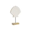 Figura Decorativa Branco Natural Concha Mediterrâneo 18 x 5 x 28 cm