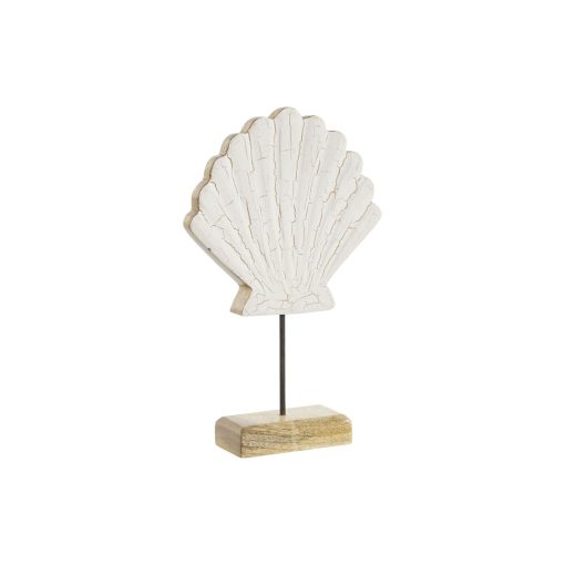 Figura Decorativa Branco Natural Concha Mediterrâneo 18 x 5 x 28 cm