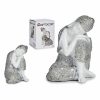 Figura Decorativa Branco Prateado 10