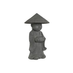 Figura Decorativa Cinzento Monge Oriental 30 x 30 x 53 cm