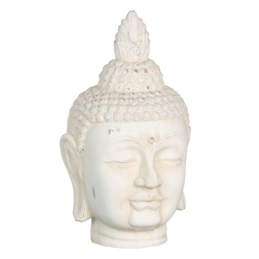 Figura Decorativa Creme Buda Oriental 19 x 18