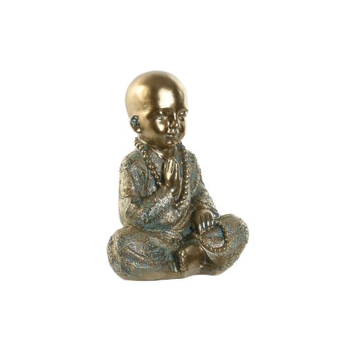 Figura Decorativa Dourado Monge Oriental 17 x 13