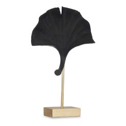 Figura Decorativa Flor Preto poliresina (8 x 37 x 24