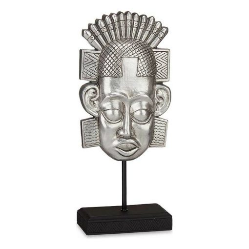 Figura Decorativa Índio Prateado Poliresina (17