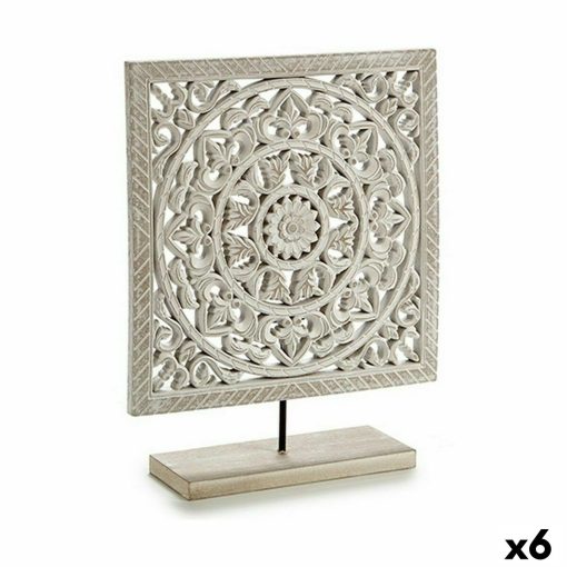 Figura Decorativa Mandala Branco 7 x 35