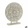 Figura Decorativa Mandala Branco 7 x 49 x 44 cm (6 Unidades)