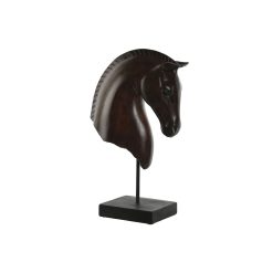 Figura Decorativa Preto Catanho escuro Cavalo 27 x 13 x 42