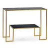 Hall de Entrada BIG-S3605005 Preto Dourado Metal Cristal