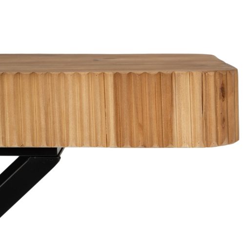 Mesa de Cabeceira Castanho Preto Madeira Ferro 60 x 40 x 55,5 cm - Image 5