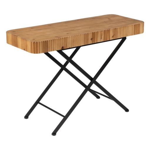Mesa de Cabeceira Castanho Preto Madeira Ferro 60 x 40 x 55