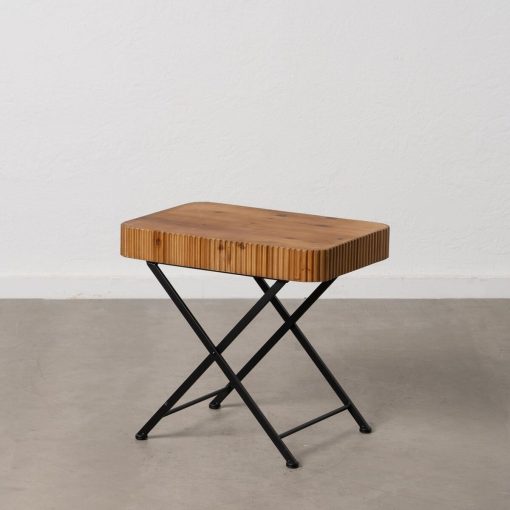 Mesa de Cabeceira Castanho Preto Madeira Ferro 60 x 40 x 55,5 cm - Image 8