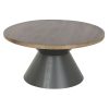 Mesa de Centro Metal Madeira MDF 80 x 80 x 40 cm