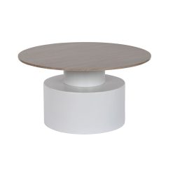 Mesa de Centro Metal Madeira MDF 80 x 80 x 42 cm