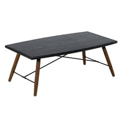 Mesa de Centro OSLO Preto Natural Ferro Madeira MDF 109