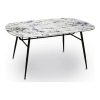 Mesa de apoio Branco Preto Metal Melamina Madeira MDF 90 x 76