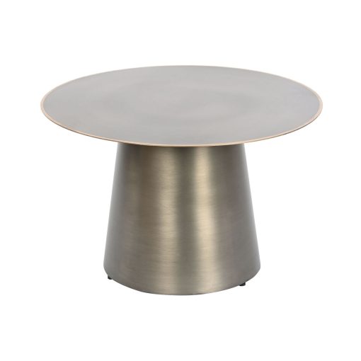 Mesa de apoio Dourado Cinzento escuro Metal 60 x 60 x 37 cm