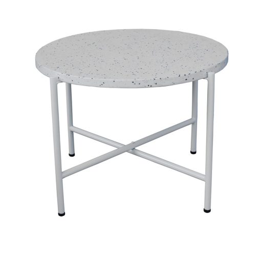 Mesa de apoio Terrazzo Branco 60 x 60 x 45 cm