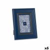 Moldura de Fotos Cristal Azul Plástico (6 Unidades) (2 x 23 x 18 cm)