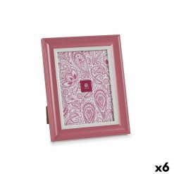 Moldura de Fotos Cristal Cor de Rosa Plástico (6 Unidades) (2 x 26 x 21 cm)