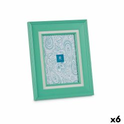 Moldura de Fotos Cristal Verde Plástico (6 Unidades) (2 x 26 x 21 cm)