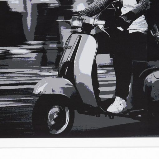 Pintura Branco Preto Verde Vespa 103 x 6 x 83 cm - Image 3