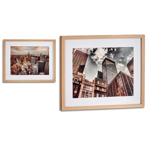 Pintura Edifício Madeira Vidro 43 x 3 x 53 cm (6 Unidades) - Image 2