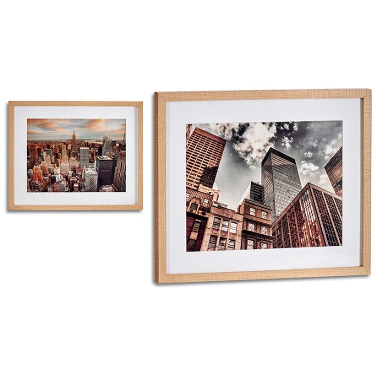 Pintura Edifício Madeira Vidro 43 x 3 x 53 cm (6 Unidades) - Image 2