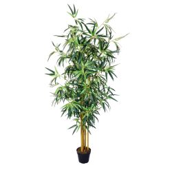 Planta Decorativa Cimento Tecido Bambu 150 cm