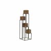 Plantador Castanho Preto Multicolor Madeira Metal Moderno 40 x 40 x 120 cm 40 x 40 x 138 cm