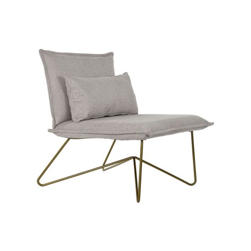 Poltrona 66 x 78 x 75 cm Bege Dourado Metal