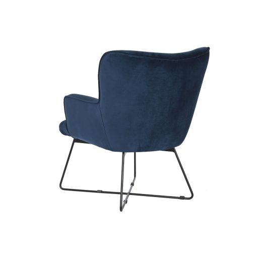 Poltrona Azul Preto Metal 68 x 76 x 90 cm - Image 2