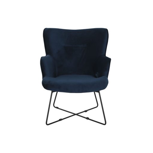 Poltrona Azul Preto Metal 68 x 76 x 90 cm - Image 3