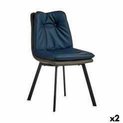 Poltrona Botões Azul Preto Cinzento Aço 62 x 85 x 47 cm (2 Unidades)