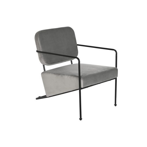 Poltrona Cinzento Metal 62 x 76 x 76 cm 55 x 71 x 72 cm